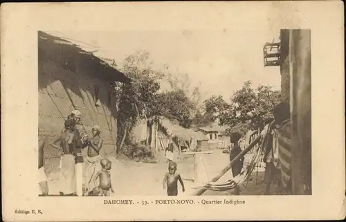 Ak Porto Novo Dahomey Benin, Quartier indigène
