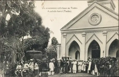 Ak Tonkin Vietnam, Un enterrement catholique