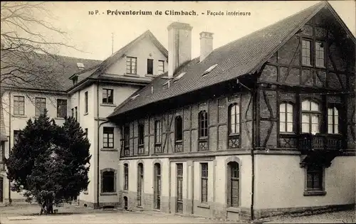 Ak Climbach Klimbach Elsass Bas Rhin, Preventorium, Facade interieur, Kurgebäude