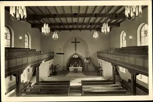 Ak Altenheim Neuried in Baden Württemberg, Ev. Kirche, Innenansicht