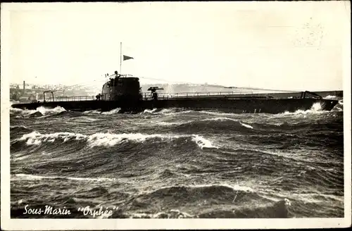 Ak Französisches U-Boot, Sous Marin Orphee, Unterseeboot