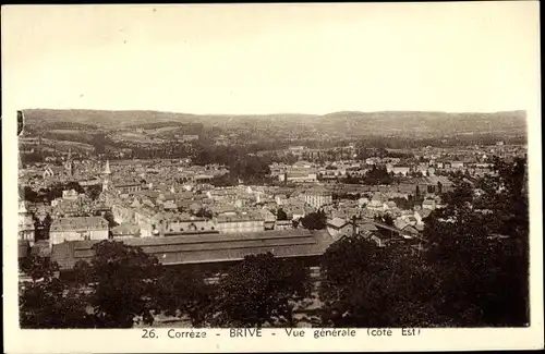 Ak Brive la Gaillarde Corrèze, Vue generale, Panoramablick über die Dächer der Stadt