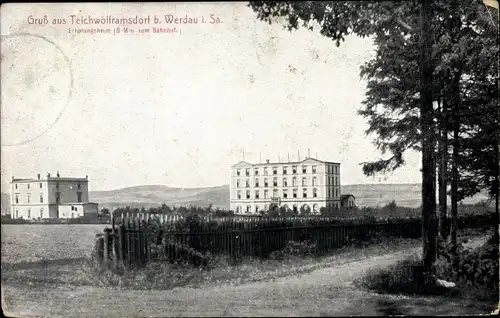 Ak Mohlsdorf Teichwolframsdorf in Thüringen, Blick nach Erholungsheim