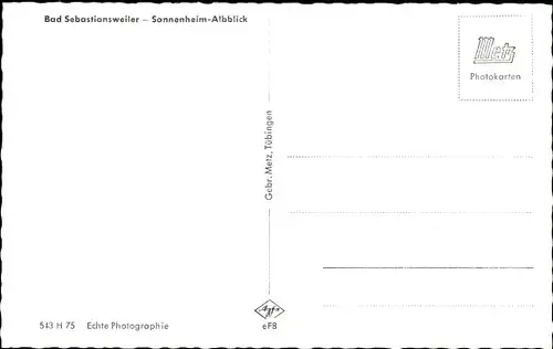 Ak Bad Sebastiansweiler Mössingen in Baden Württemberg, Sonnenheim Albblick