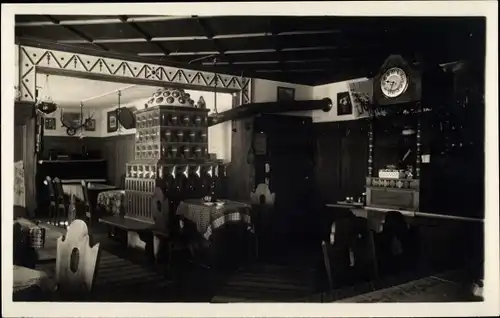 Ak Oberstdorf im Oberallgäu, Alpenhotel Schönblick, Inh. W. Liebherr, Stube, Innenansicht