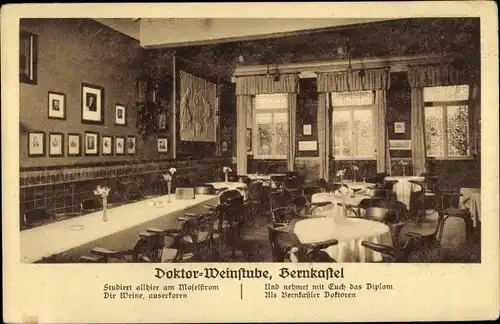 Ak Bernkastel Kues im Moseltal, Doktor Weinstube
