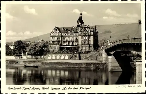 Ak Bernkastel Kues im Moseltal, Hotel Gassen zu den drei Königen, Moselpartie