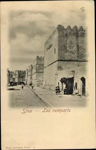 Ak Sfax Tunesien, Les remparts, Straßenpartie