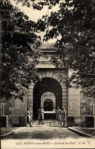 Ak Rosny sous Bois Seine Saint Denis, Entrée du Fort