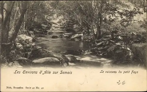Ak Alle sur Semois Vresse Wallonien Namur, Les environs, Le ruisseau du petit Fays