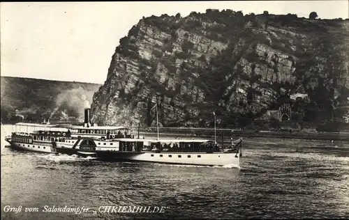 Ak Salondampfer Chriemhilde auf dem Rhein, Niederländer Dampfschifffahrt