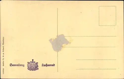 Passepartout Künstler Ak Hamburg, Offizier Kasino der Landwehrbezirke Hamburg, Gemälde 