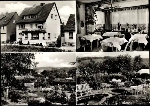 Ak Neuhaus im Solling in Niedersachsen, Haus Waldfrieden, Bes. Hilde Preiss Ritter, Garten