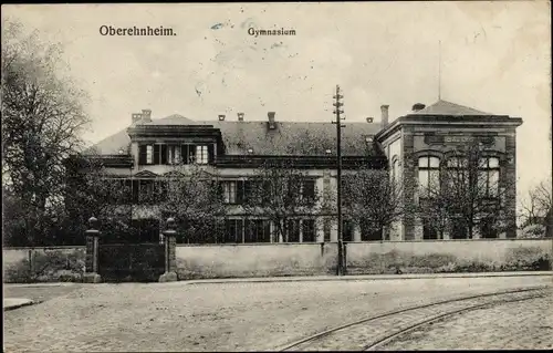 Ak Obernai Oberehnheim Elsass Bas Rhin, Gymnasium, Straßenpartie