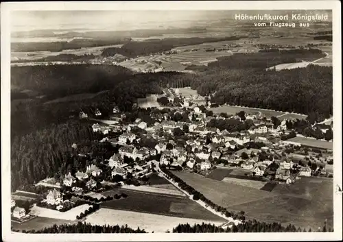 Ak Königsfeld im Schwarzwald, Fliegeraufnahme vom Ort mit Umgebung