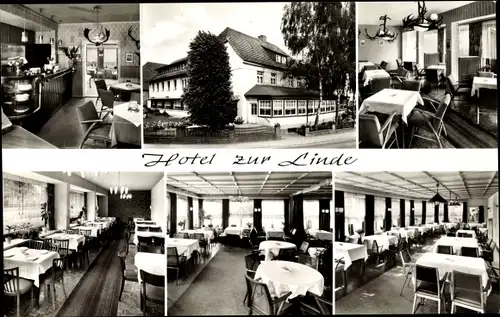 Ak Neuhaus im Solling Holzminden, Hotel zur Linde, Bes. M. Klein, Speisesaal, Gesamtansicht