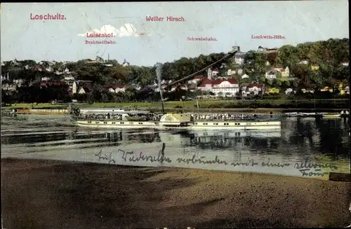 Ak Dresden Loschwitz, schöne Detailansicht