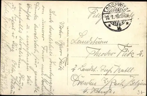 Ak Dresden Loschwitz, schöne Detailansicht