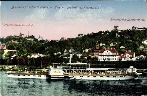 Ak Dresden Loschwitz, schöne Detailansicht