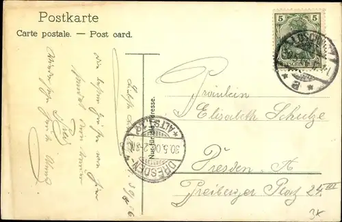 Ak Dresden Loschwitz, schöne Detailansicht