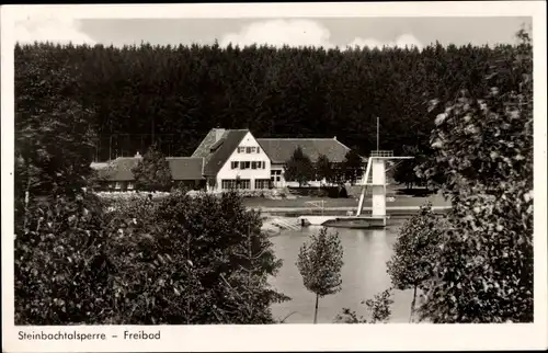 Ak Kirchheim Euskirchen in Nordrhein Westfalen, Steinbachtalsperre, Freibad