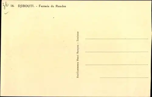 Ak Djibouti Dschibuti Afrika, Fantasia du Ramdan