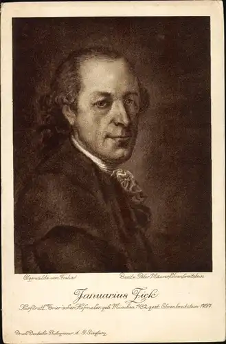 Künstler Ak Januarius Zick, Maler und Architekt, Portrait