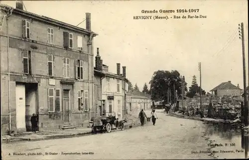 Ak Revigny Lothringen Meuse, Rue de Bar le Duc