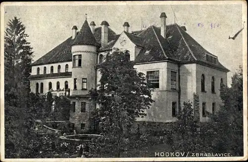 Ak Hodkov Hodkow Zbraslavice Mittelböhmen, Schloss, Zamek