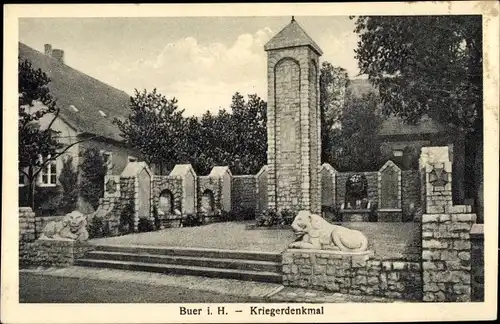 Ak Buer Melle Niedersachsen, Ansicht vom Kriegerdenkmal