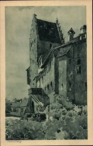 Künstler Ak Marschall, V., Meersburg am Bodensee Baden Württemberg, oberes Tor der Burg