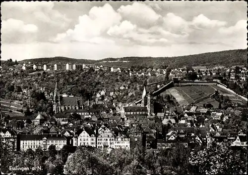 Ak Esslingen am Neckar, Panoramaansicht von Ortschaft