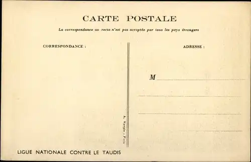 Künstler Ak Poulbot, Francisque, Arme Kinder auf der Straße, Ligue Nationale contre le Taudis