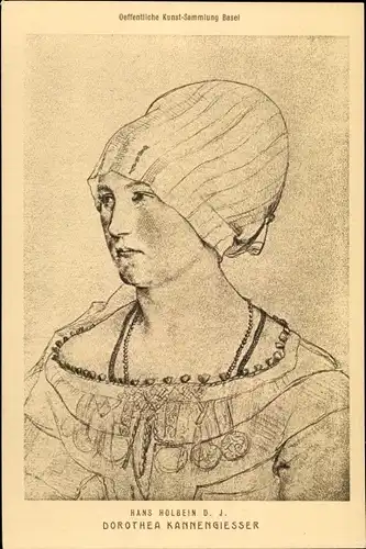 Künstler Ak Holbein, Hans d. J., Dorothea Kannengiesser, Portrait