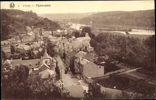 Ak Yvoir Wallonien Namur, Panorama