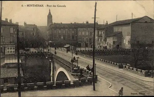 Ak Montauban Tarn et Garonne, Pont de Consuls