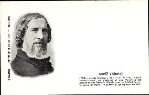 Ak Marie Bouffé, Acteur francais, Schauspieler, Portrait
