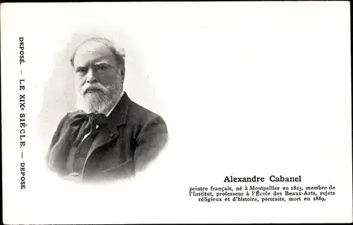 Ak Alexandre Cabanel, Peintre francais, Französischer Maler, Portrait