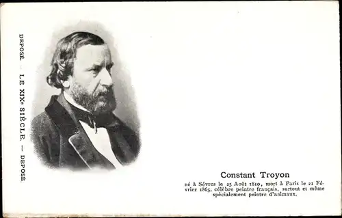 Ak Constant Troyon, Französischer Maler, Portrait