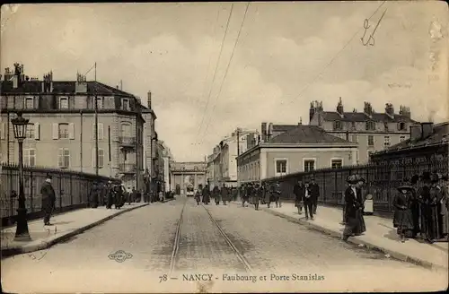 Ak Nancy Meurthe et Moselle Lothringen, Faubourg et Porte Stanislas