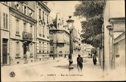 Ak Nancy Meurthe et Moselle Lothringen, Rue du Grand Verger, Straßenpartie