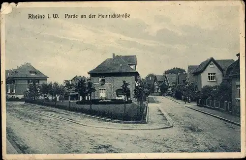 Ak Rheine in Westfalen, Partie an der Heinrichstraße