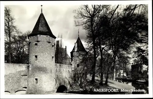 Ak Amersfoort Utrecht Niederlande, Monnikendam, Türme, Brücke