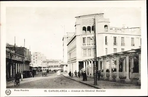 Ak Casablanca Marokko, Avenue du Général Molnier, Brasserie Majestic