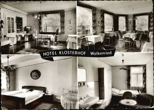 Ak Walkenried in Niedersachsen, Hotel Klosterhof, Inhaber W. Emmelmann, Innenansichten