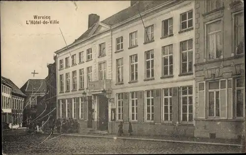 Ak Wervik Westflandern, L'Hôtel de Ville, Rathaus