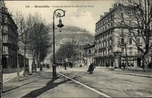 Ak Grenoble Isère, Cours de Saint André et les Forts