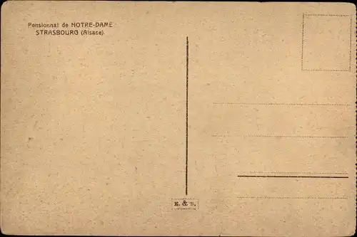 Ak Strasbourg Straßburg Elsass Bas Rhin, Pensionnat de Notre Dame, Dortoir