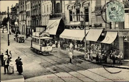 Ak Nancy Meurthe et Moselle Lothringen, Rue Saint Dizier, Point Central