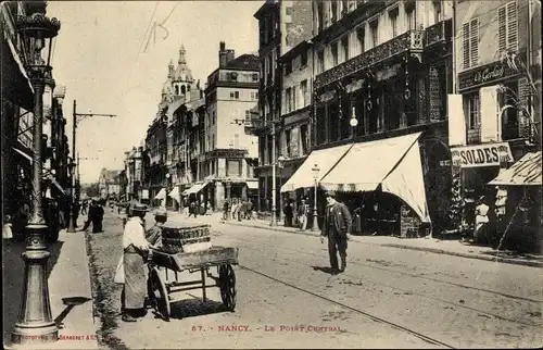 Ak Nancy Meurthe et Moselle Lothringen, Le Point Central, Straßenpartie